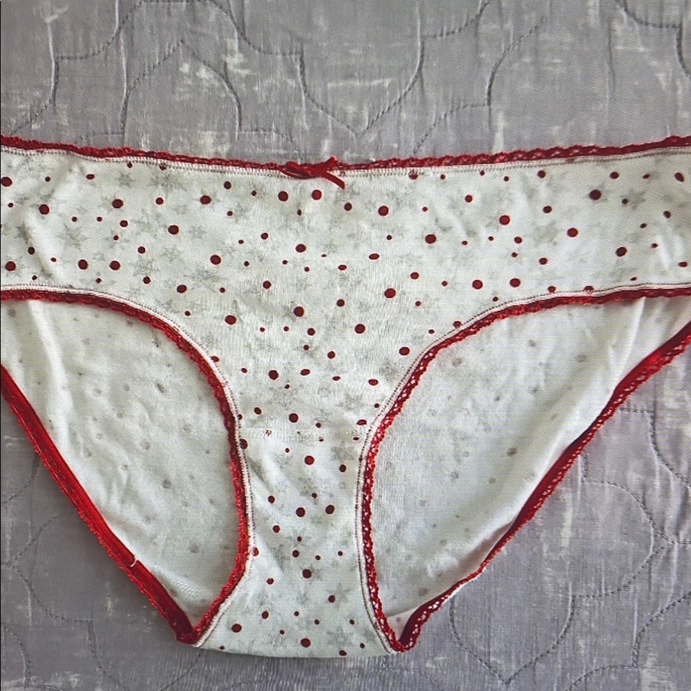 Charter Club Red Lace Trim Top